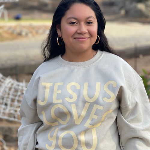 Jesus Loves You Sand Color Crewneck