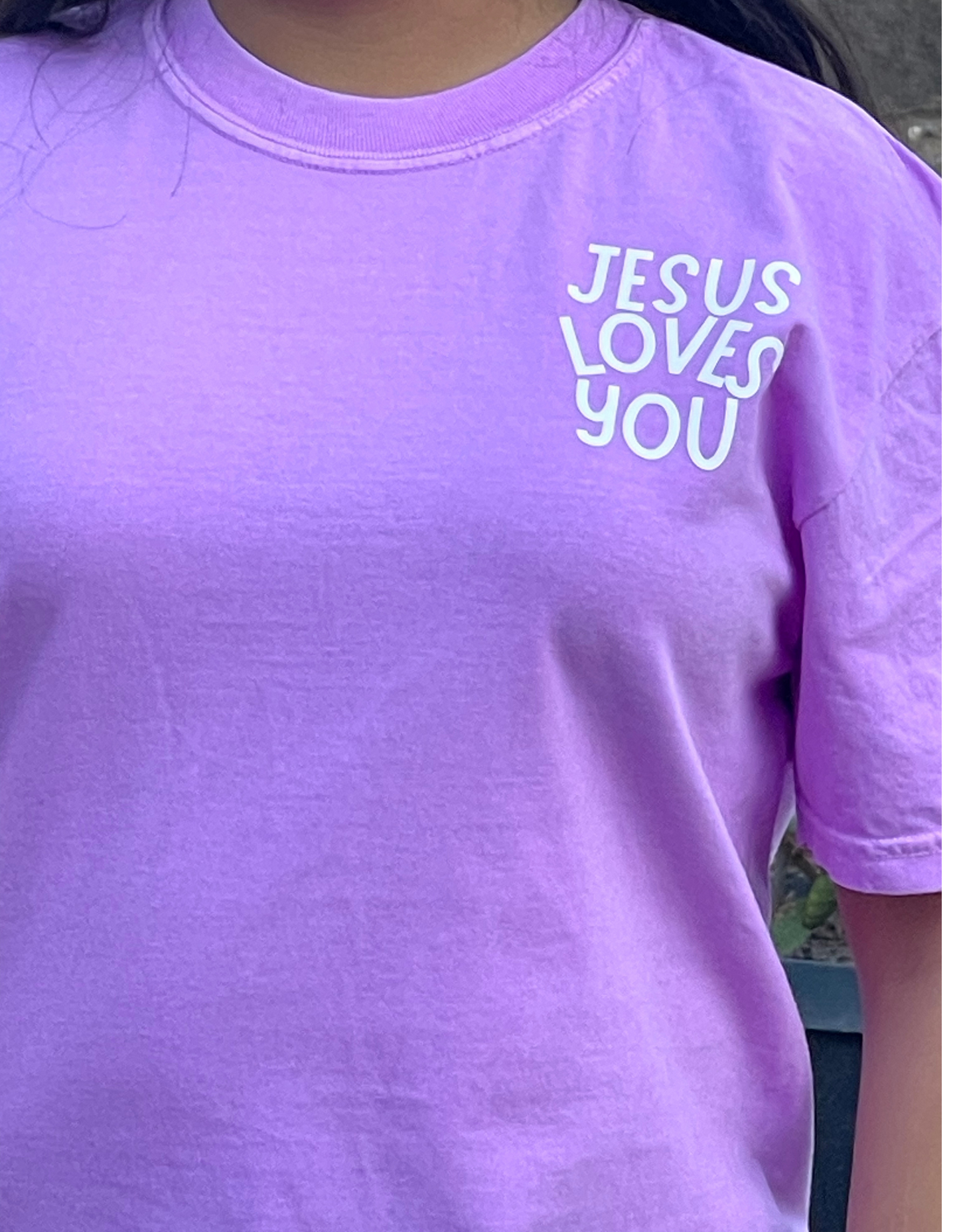 Jesus Loves You Valentine’s Day Tee (Neon Purple)