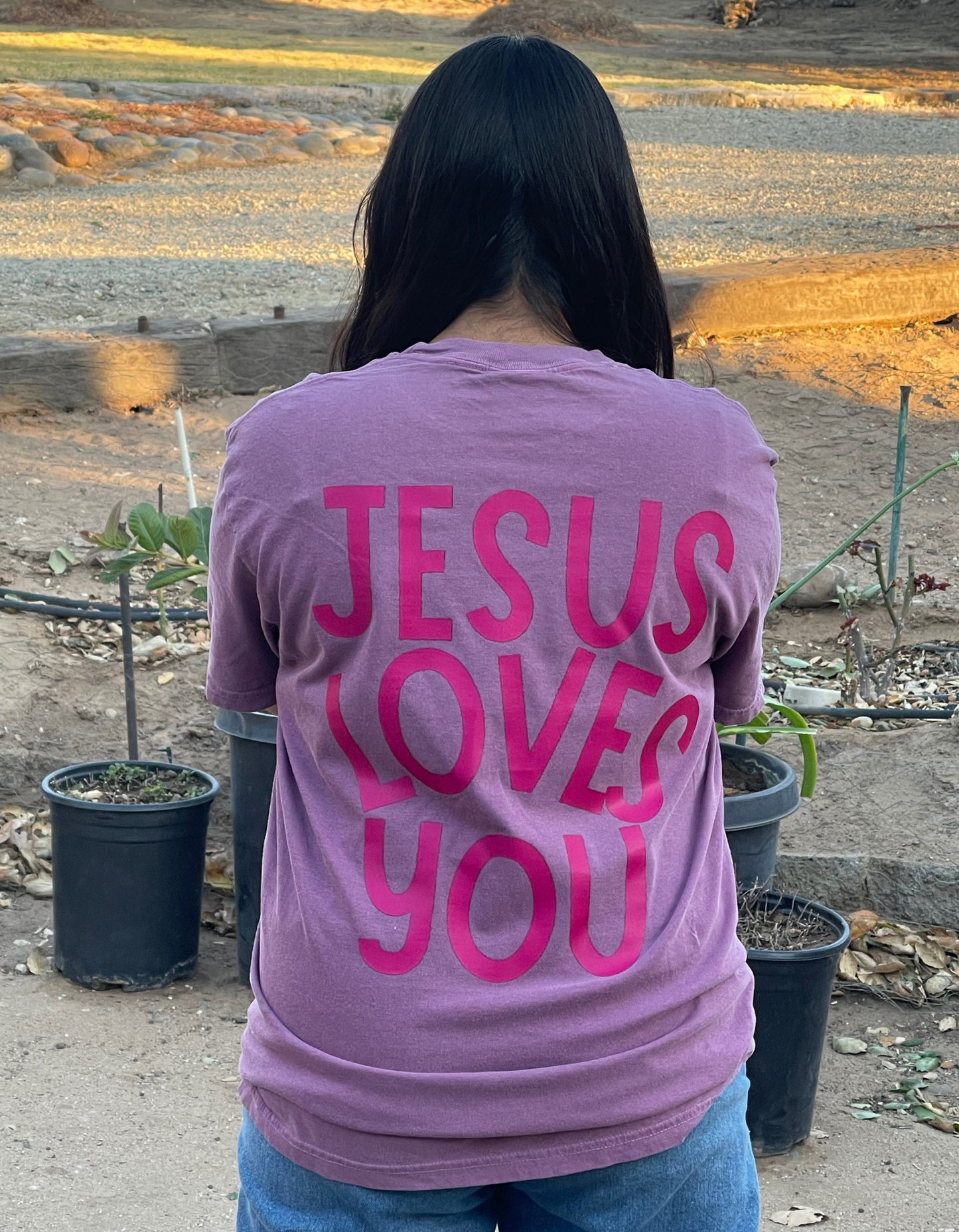 Jesus Loves You Valentine’s Day Tee in Berry Color