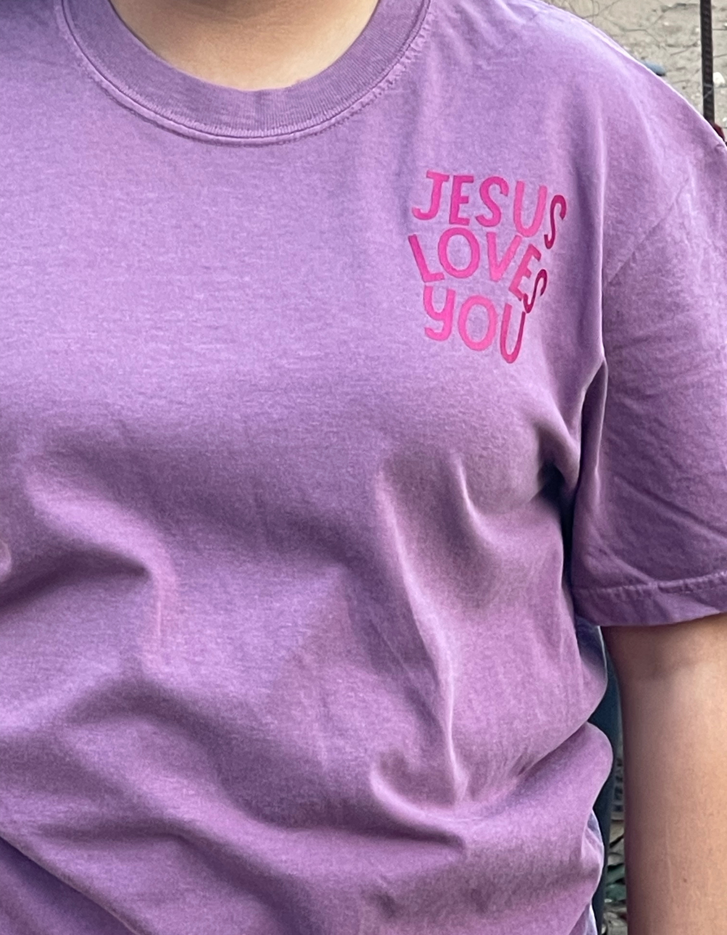 Jesus Loves You Valentine’s Day Tee in Berry Color